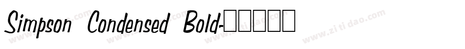 Simpson Condensed Bold字体转换